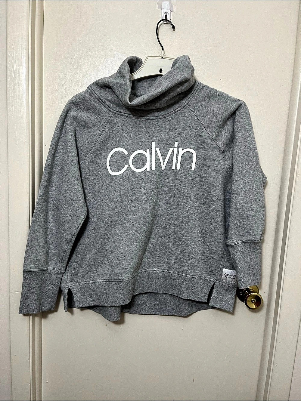 Calvin Klein Performance Gray Cowl Neck Sweatshirt Like New loose fit